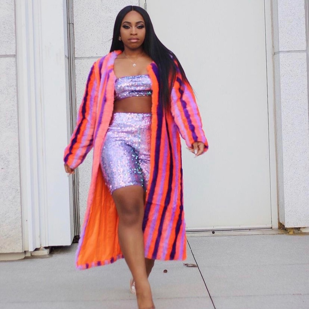 Trench coat - faux fur